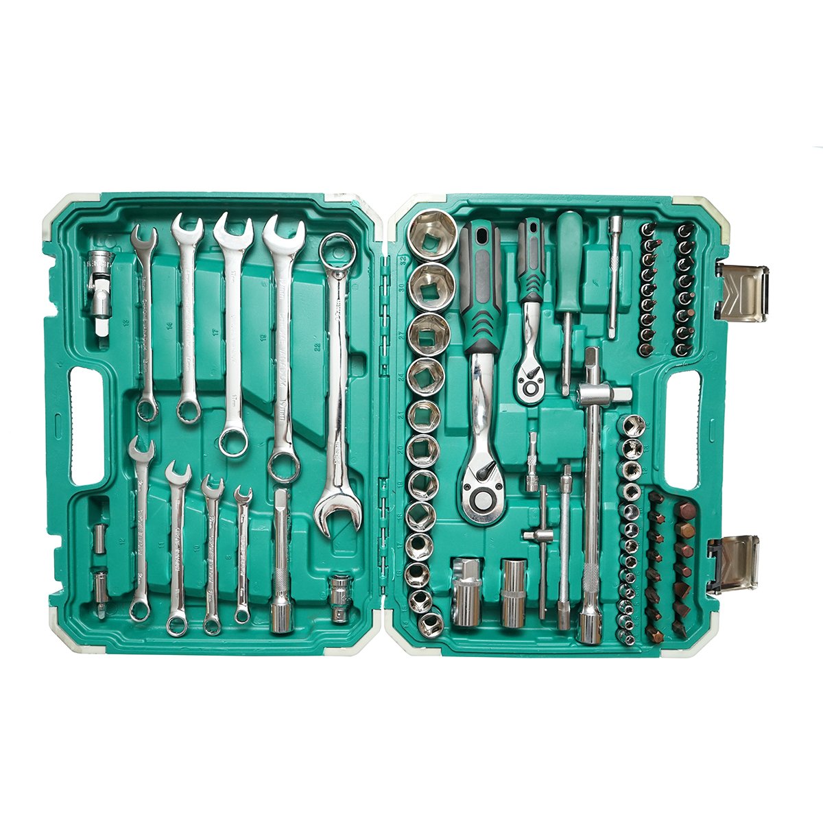 Trusa chei tubulare 4-32mm si chei fixe combinate 8-22mm, biti, hex, torx, antrenor cu clichet 82 piese Breckner Germany